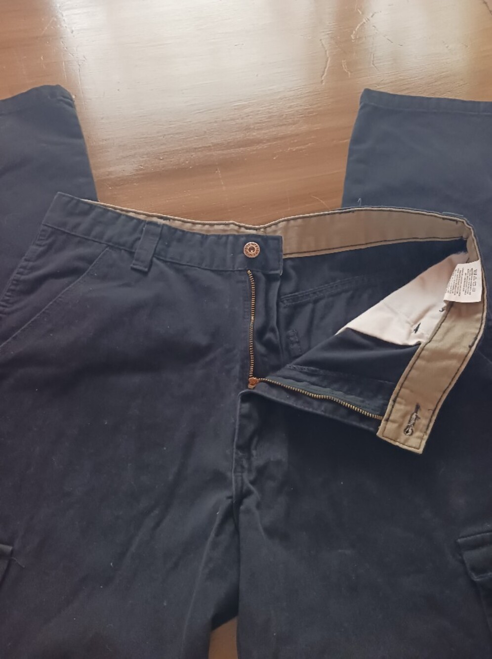 Wranglers Utility Jeans Mens 34x32 Black 100% Cotton - Picture 4 of 12